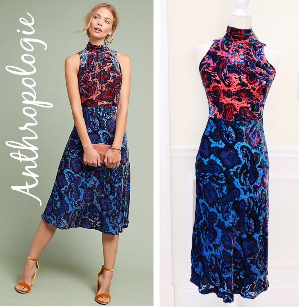 Anthropologie Multicolor Halter Dress
